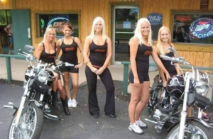 An old, blind Marine wanders into an all-girl biker bar by mistake