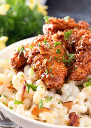 4 Cheese Mac with Honey Pepper Chicken