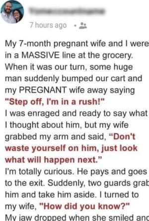 A Rude Guy Purposely Bumps into a Pregnant Woman in Line – She Destroys Him in the Moment