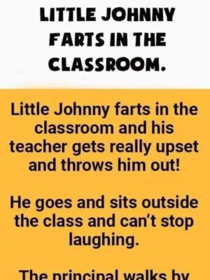 IN THE CLASSROOM, LITTLE JOHNNY FARTS.