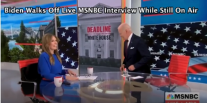 WATCH: Biden Walks Off Live MSNBC Interview While Still On Air