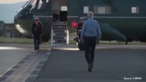 “Mental and Physical Decline is on Full Display”: Internet Erupts Over Video of Biden Seemingly Struggling to Shuffle from AF1 to Helicopter