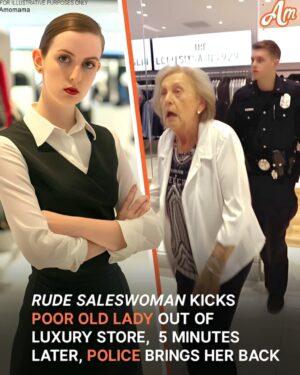 Saleslady Kicks Poor Woman Out of Luxury Store, But a Kind Cop Changes Everything – Inspiring Story of Compassion