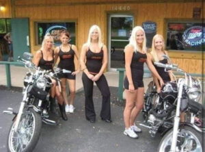 An old, blind Marine wanders into an all-girl biker bar by mistake.