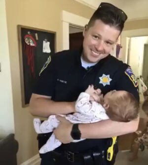 This officer saved a baby in a trash can while he was on duty.