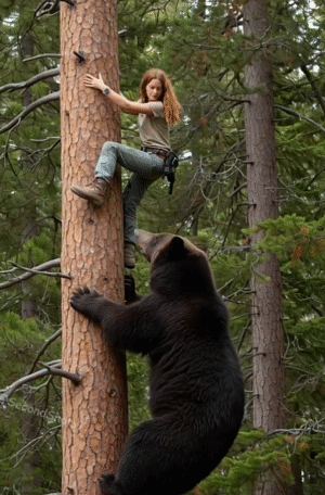 VIDEO: Woman in Tree Stand Watches As Bear Climbs Ladder