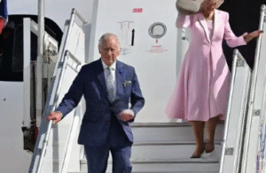 King Charles falters climbing Air Force One steps — again . The clip quickly spreads on social media, sparking reactions everywhere