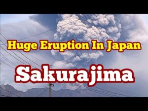 Huge Volcano Eruption In Japan, Sakurajima Ashfall, Kyushu, Indo-Pacific Ring of Fire, Sound