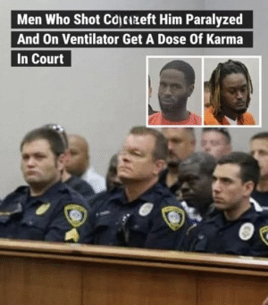 The men who shot a police officer, leaving him paralyzed and dependent on a ventilator, finally faced justice in court.