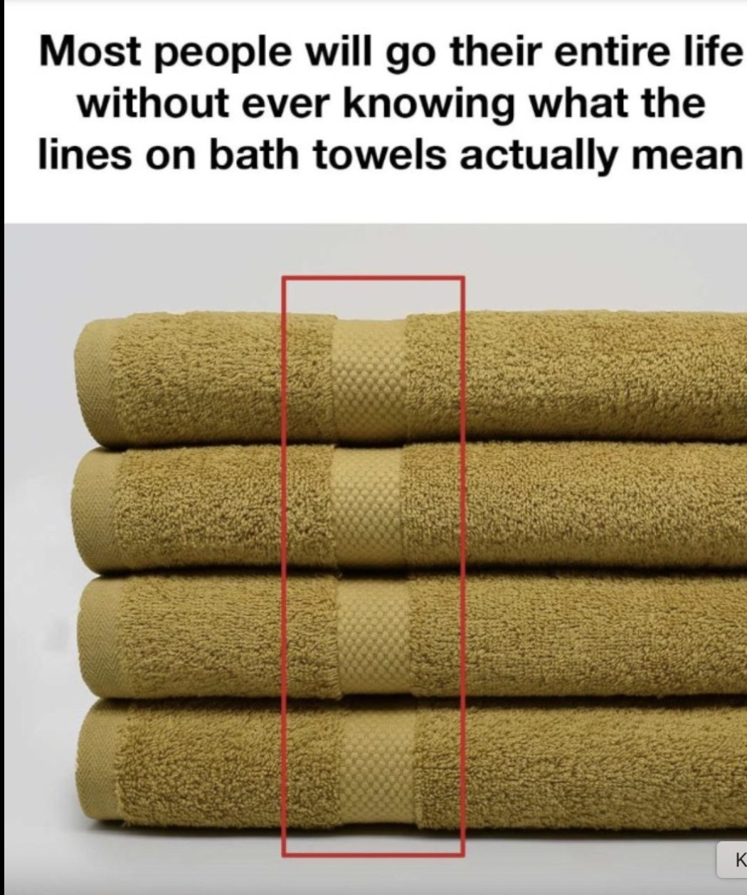 The real purpose of those mysterious lines on towels
