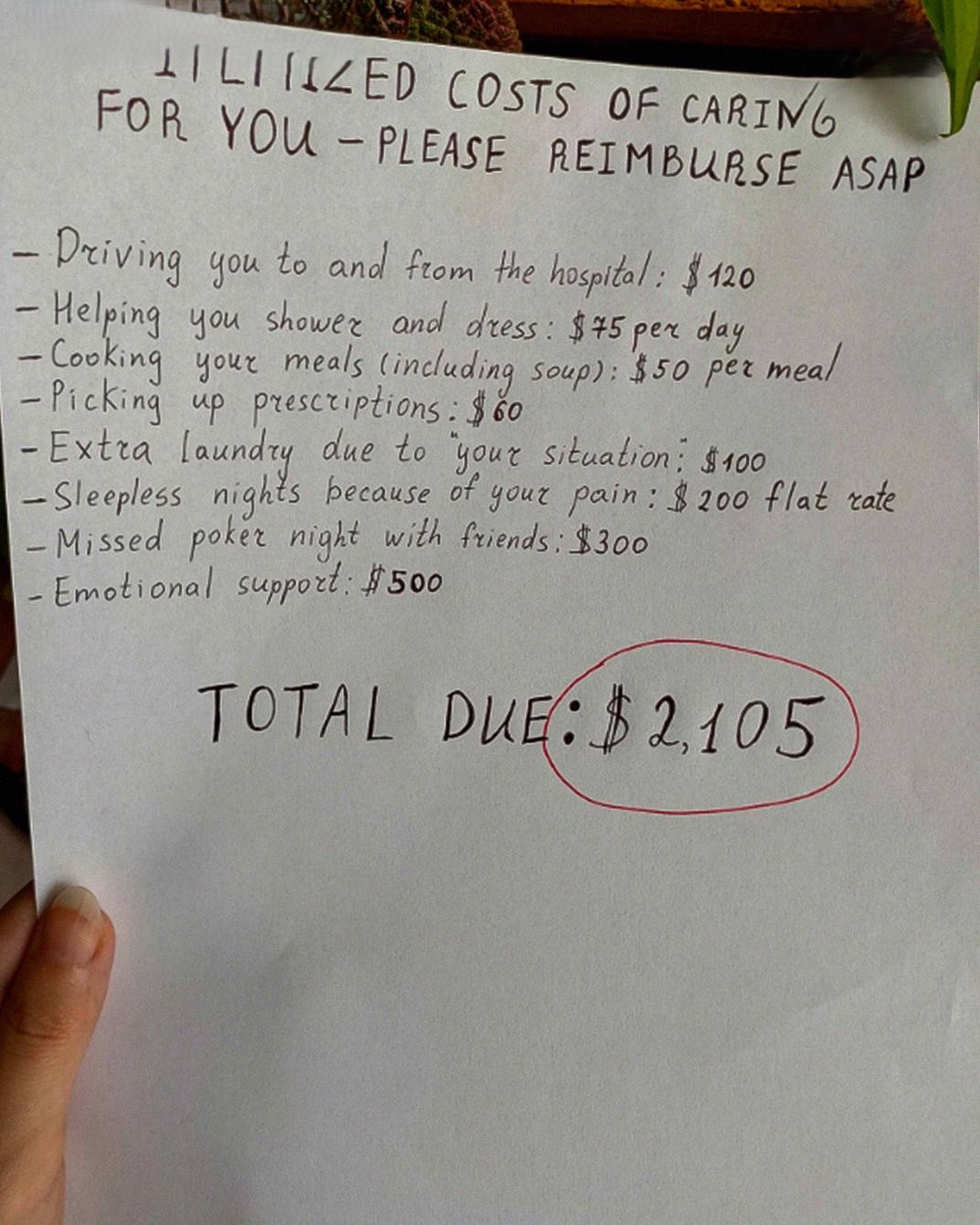 After My Surgery, I Found a Bill for ‘Expenses of Taking Care’ of Me Taped to the Fridge – So I Taught My Husband a Lesson in Return