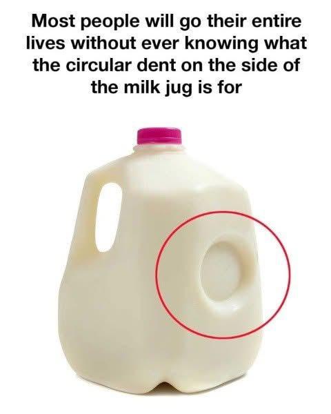The Hidden Purpose Behind That Little Dent on Your Milk Jug — And Why It Matters More Than You Think