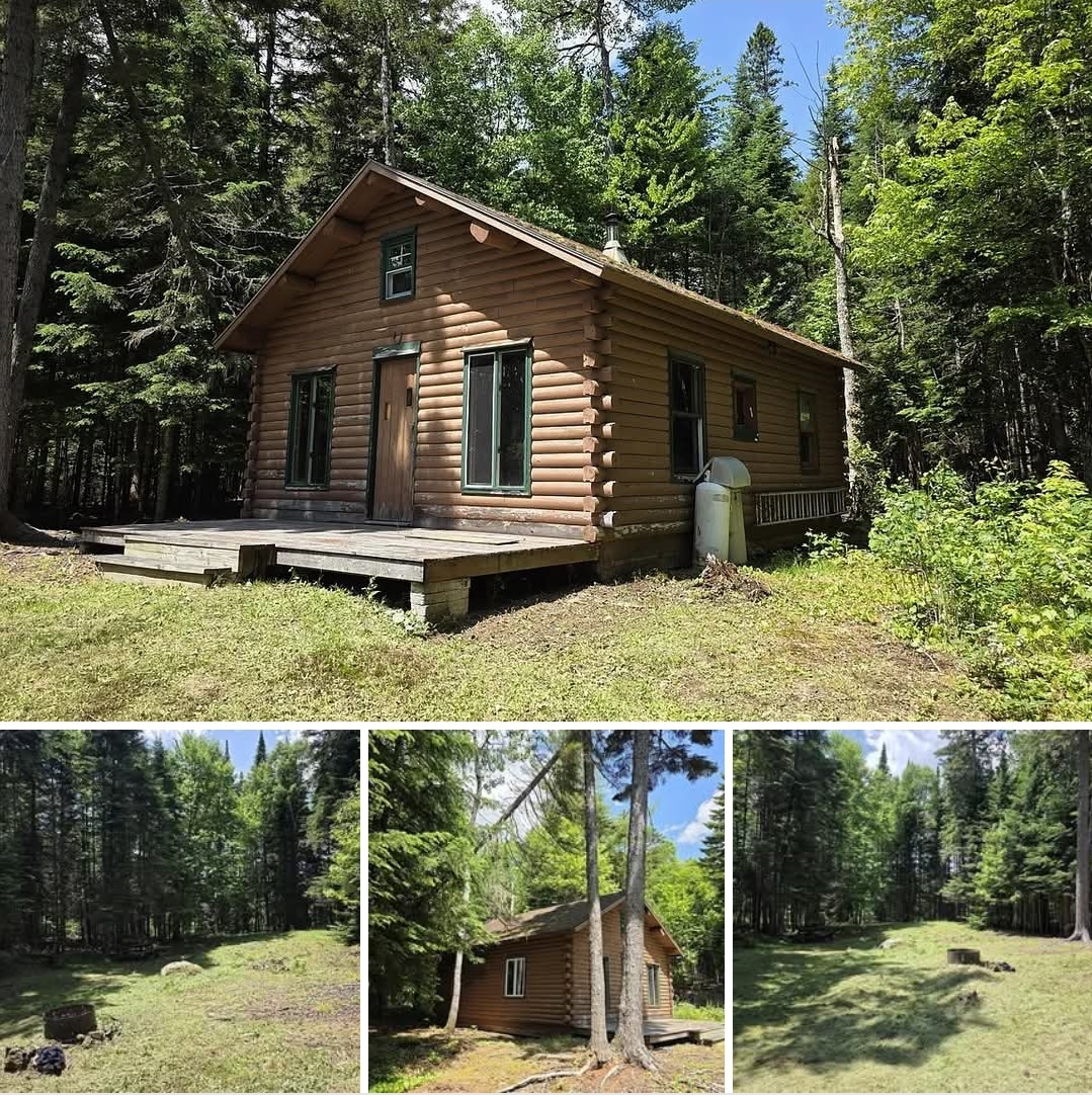 Rustic Off-Grid Katahdin Log Camp on 2± Secluded Acres – Ideal for Outdoor Enthusiasts!