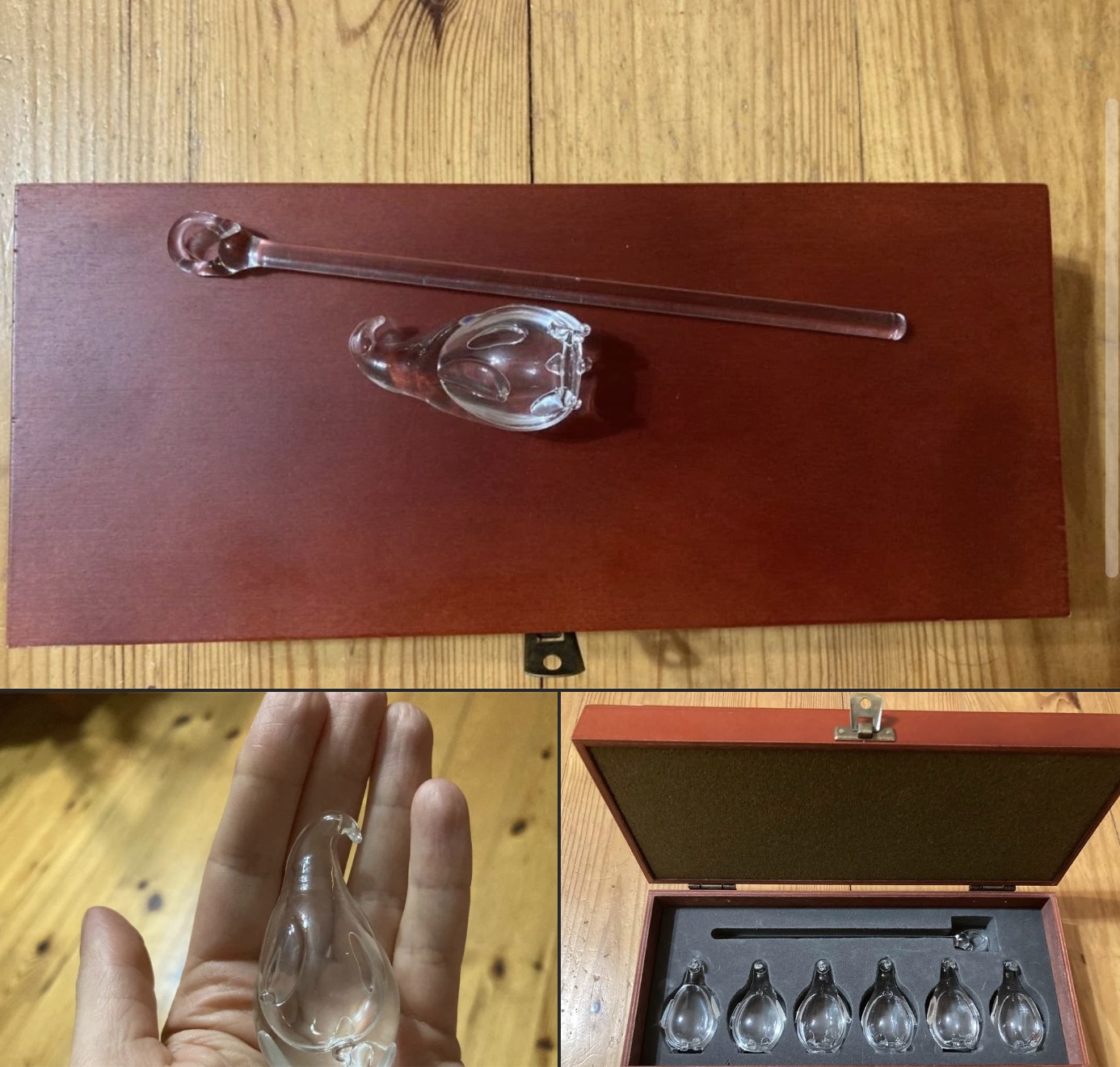 Found This Glass Set in the Attic. Figurines Filled With Some Liquid. Whole Box Weighs About 500g. What Is This?