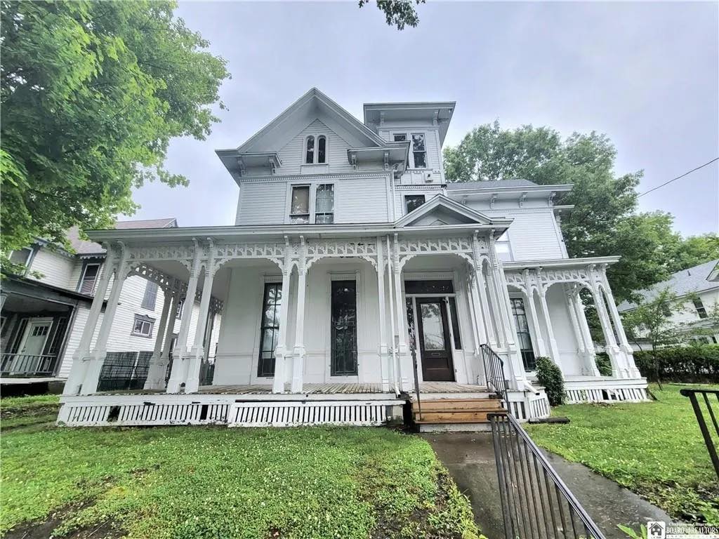 Jamestown NY 1870 Week’s Mansion With Beautiful Architectural Details Lists For $94,900!