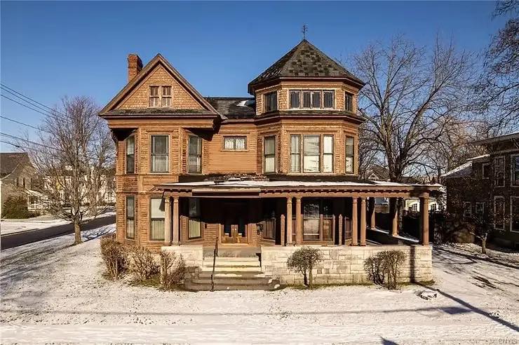 1886 NY 6 Bedroom Queen Anne Architectural Masterpiece Lists For Just $149,990!