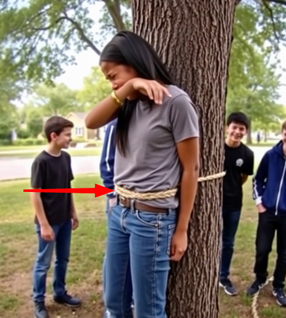 “Call Your Dad! Monkey” — Hoa Karen’s Son Tied A Black Girl To A Tree