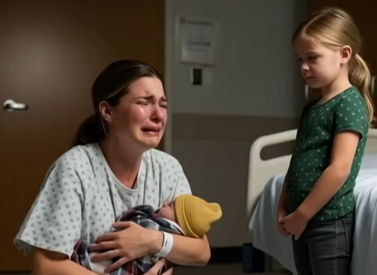 My 10-year-old stared at the newborn and softly said, “Mom… we can’t bring this baby home.” Confused, I asked her why. Her hands trembled as she handed me her phone. “You need to see this,” she said. The second I looked at the screen, my knees almost gave way.