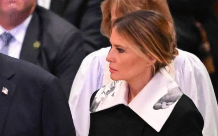 Melania’s Outfit At Carter Funeral Turns Heads After People Spot Small Detail