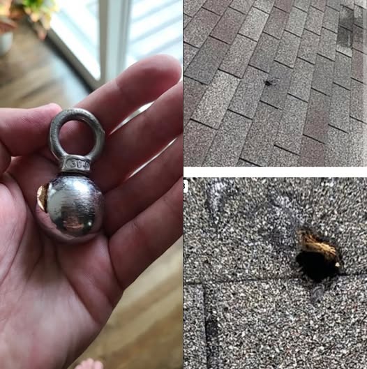 This came crashing through my roof. its solid metal, but I have no idea what it is